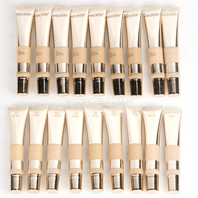 MISS ROSE 019L2 FAIR SILK FLAWLESS FOUNDATION TUBE