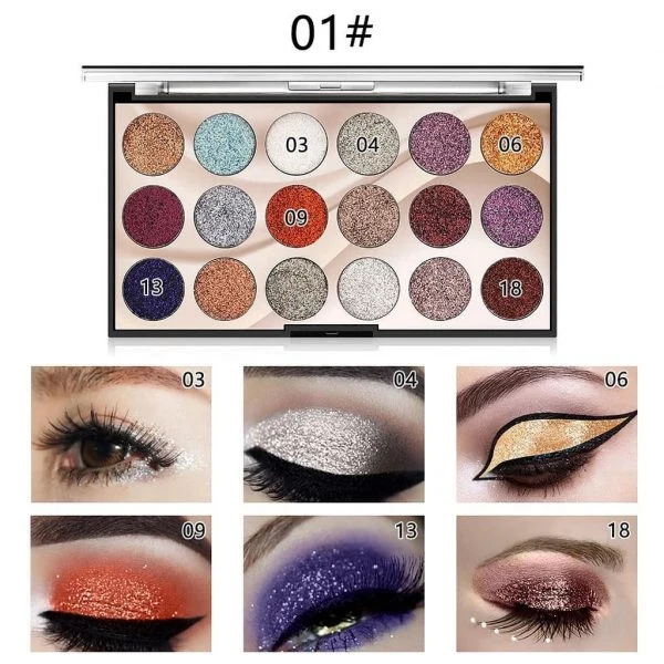 MISS ROSE 083M1 EYESHD KIT GLTER 18COLOR